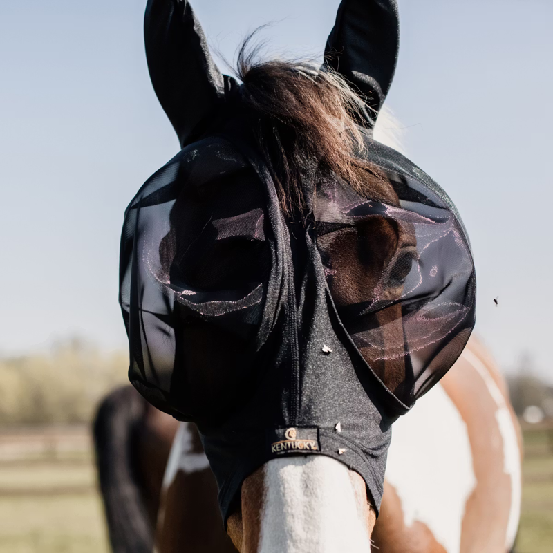 Kentucky Slim Fit Fly Mask - Black-2