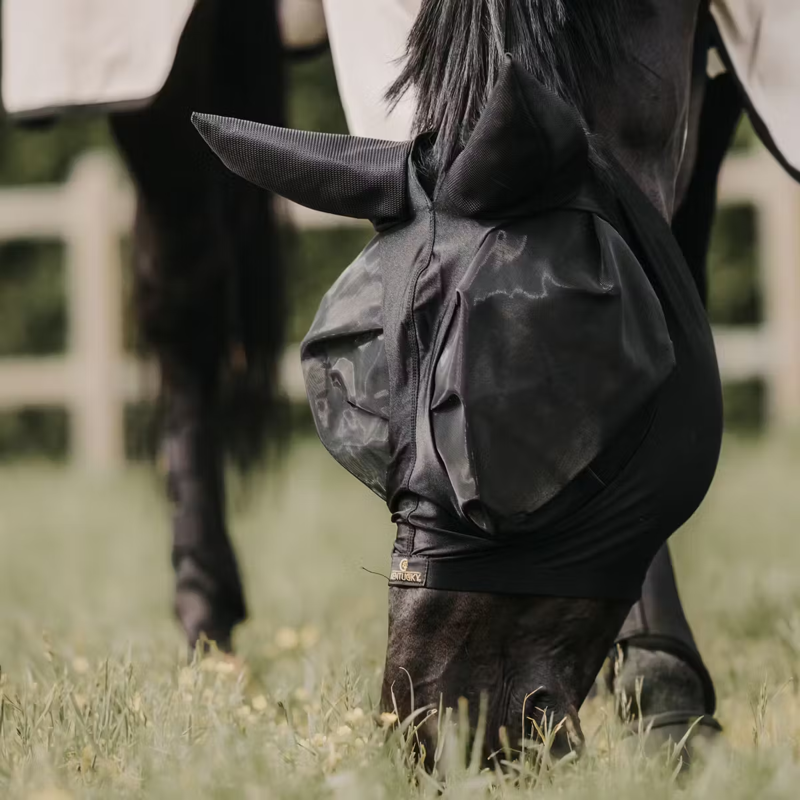 Kentucky Slim Fit Fly Mask - Black-1