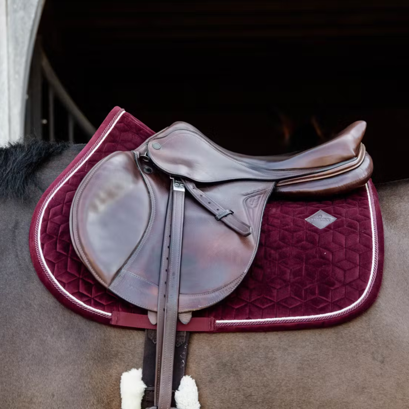 Kentucky Velvet Jumping Saddlepad - Bordeaux-1