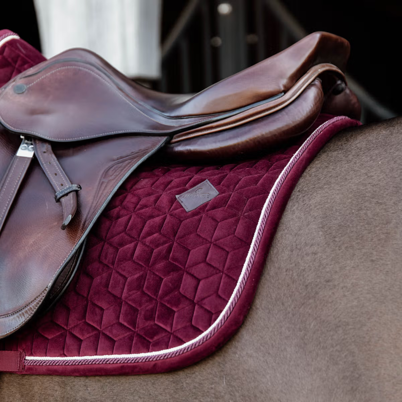 Kentucky Velvet Jumping Saddlepad - Bordeaux-2