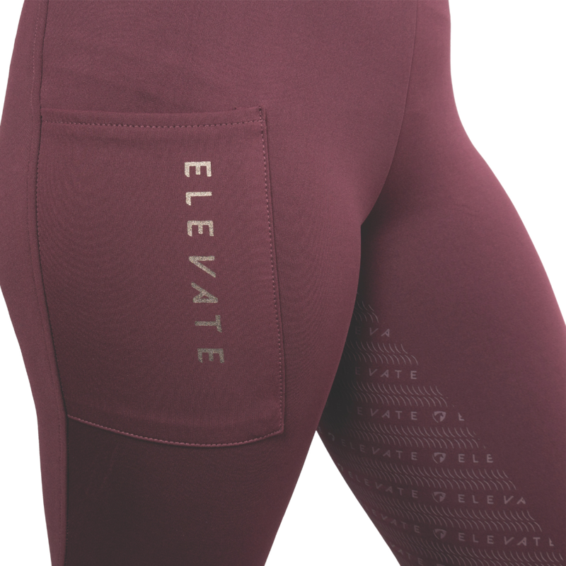 Hy Equestrian Elevate Allure Riding Tights - Berry-4