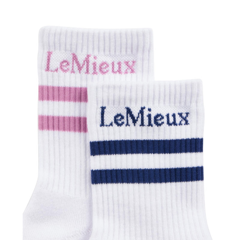 LeMieux Crew Socks 2 Pack - Shadow/Fondant-1