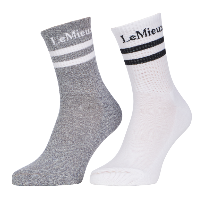 LeMieux Crew Socks 2 Pack - White