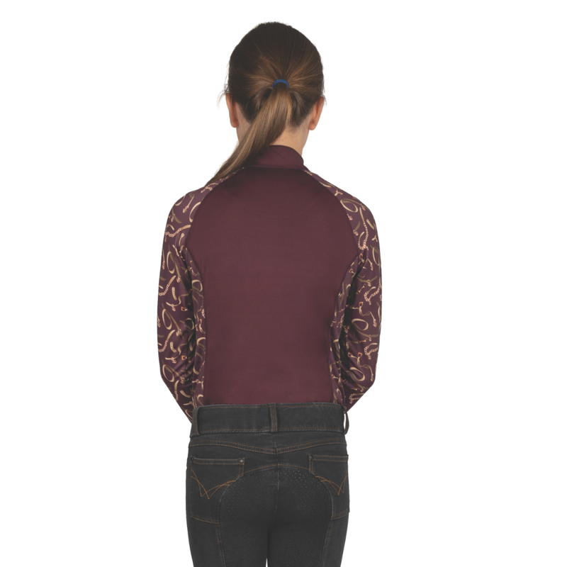 Hy Equestrian Elevate Heritage Mizs Base Layer - Berry-1