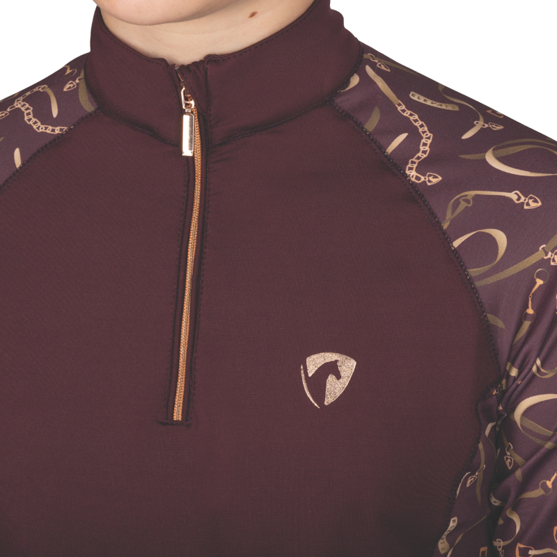 Hy Equestrian Elevate Heritage Mizs Base Layer - Berry-2