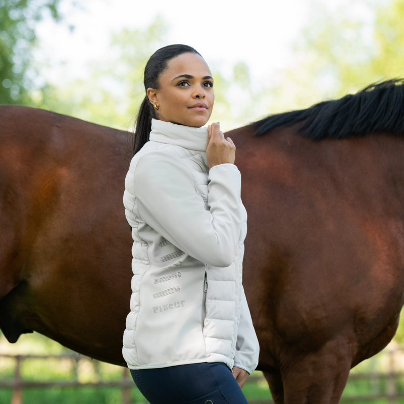 Pikeur Ladies Hybrid Jacket - Pearl Grey-2