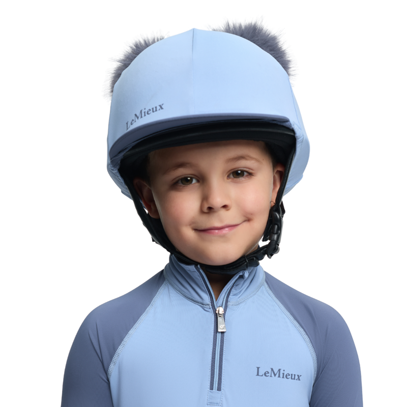 LeMieux Mini Double Pom Hat Silk - Powder Blue
