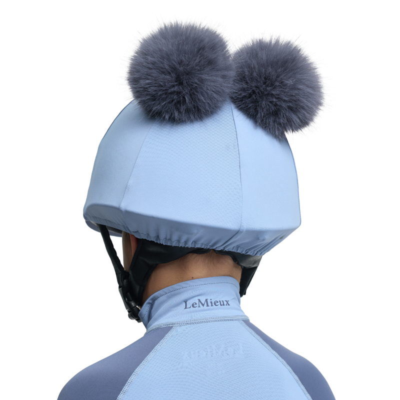 LeMieux Mini Double Pom Hat Silk - Powder Blue-1