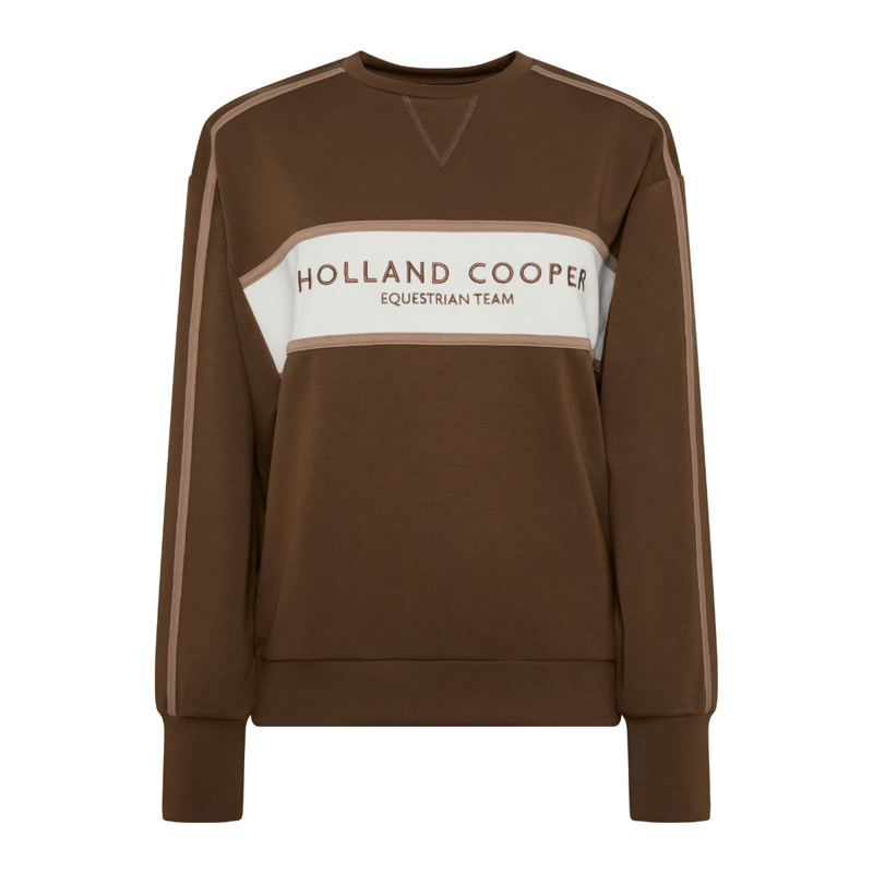 Holland Cooper Equestrian Crew Neck Sweat - Chestnut-6