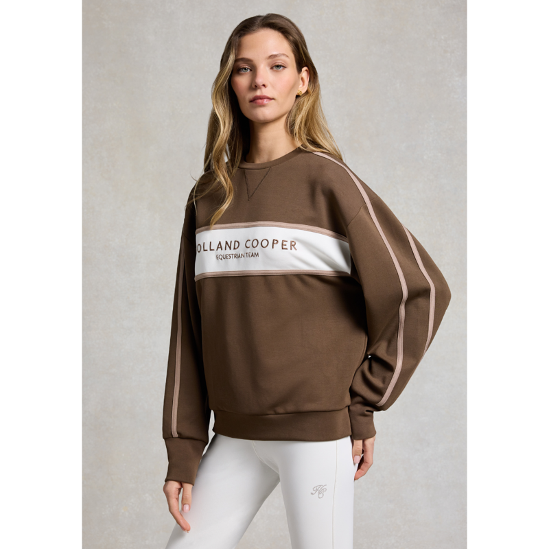 Holland Cooper Equestrian Crew Neck Sweat - Chestnut