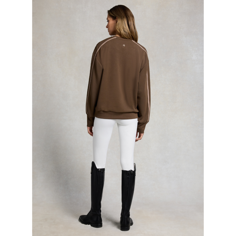Holland Cooper Equestrian Crew Neck Sweat - Chestnut-2