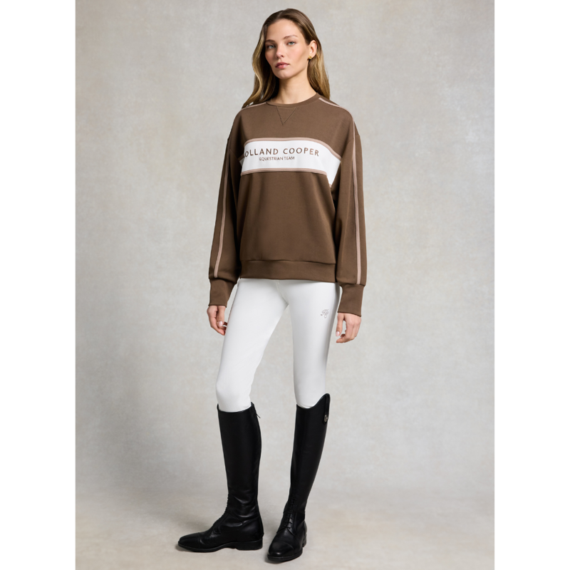 Holland Cooper Equestrian Crew Neck Sweat - Chestnut-1