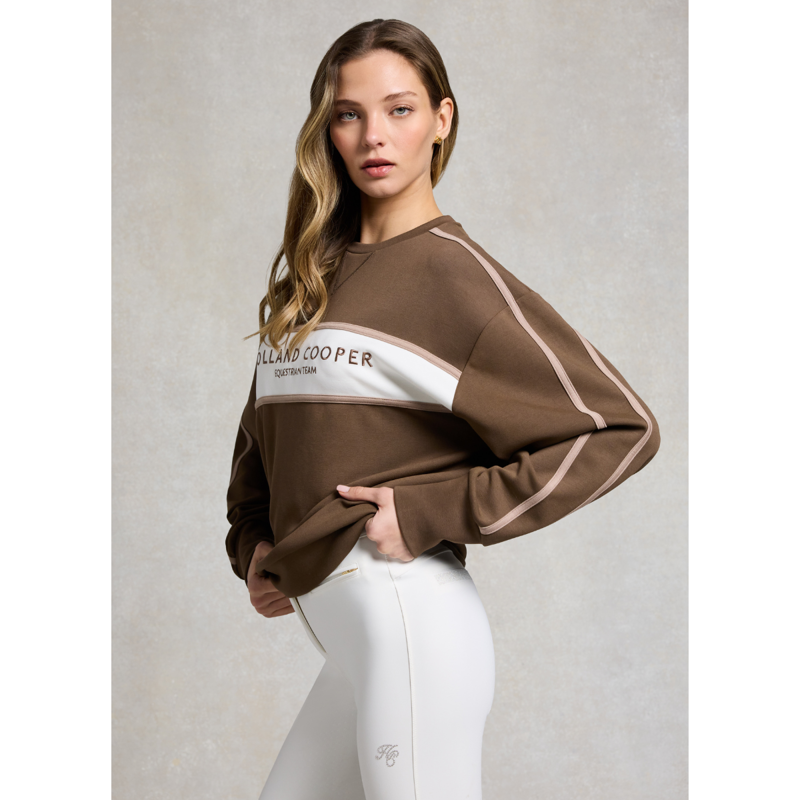Holland Cooper Equestrian Crew Neck Sweat - Chestnut-3