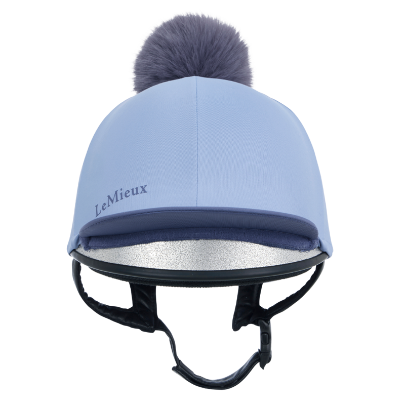 LeMieux Classique Pom Hat Silk - Powder Blue-2