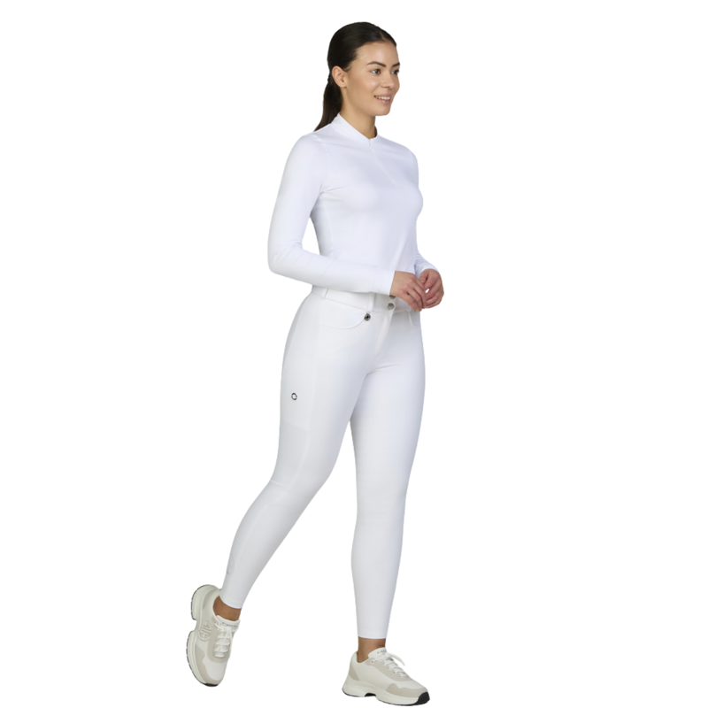 Pikeur Ladies Amia SD Full Seat Breeches - White-2
