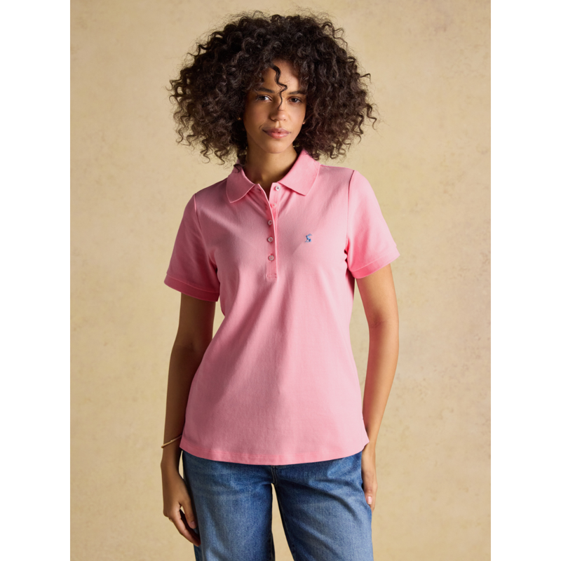 Joules Ladies Woody Polo Shirt - Pink-1