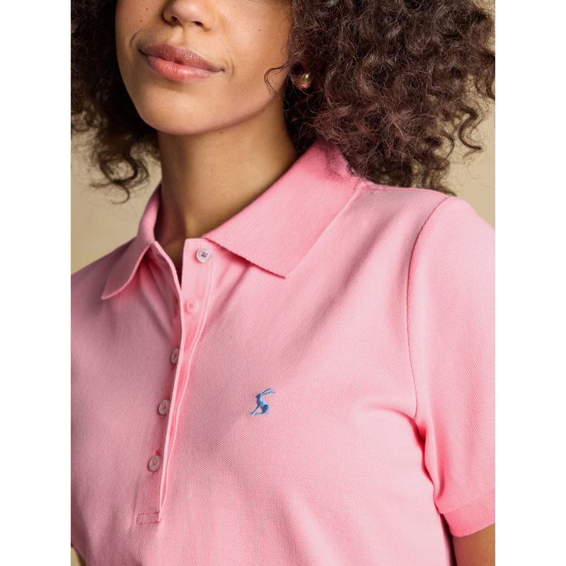 Joules Ladies Woody Polo Shirt - Pink-7