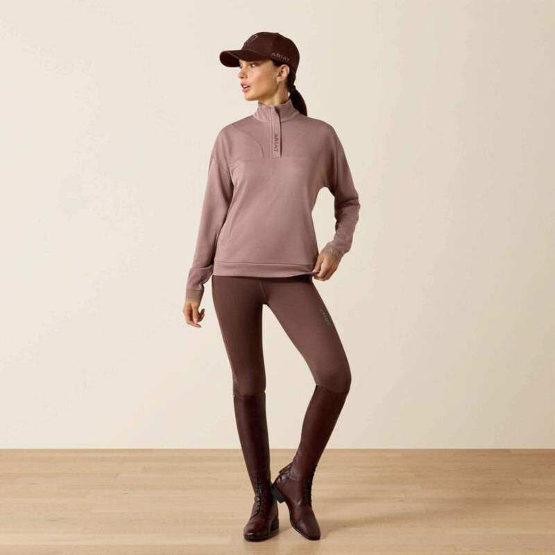 Ariat Women's Breathe 1/2 Zip Pullover - Antler-4