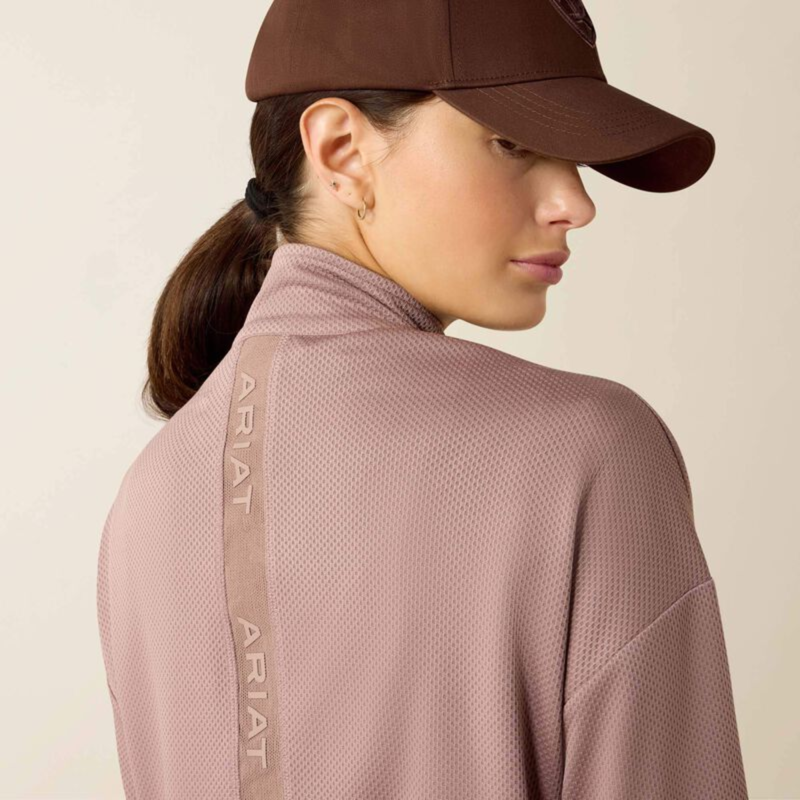 Ariat Women's Breathe 1/2 Zip Pullover - Antler-3