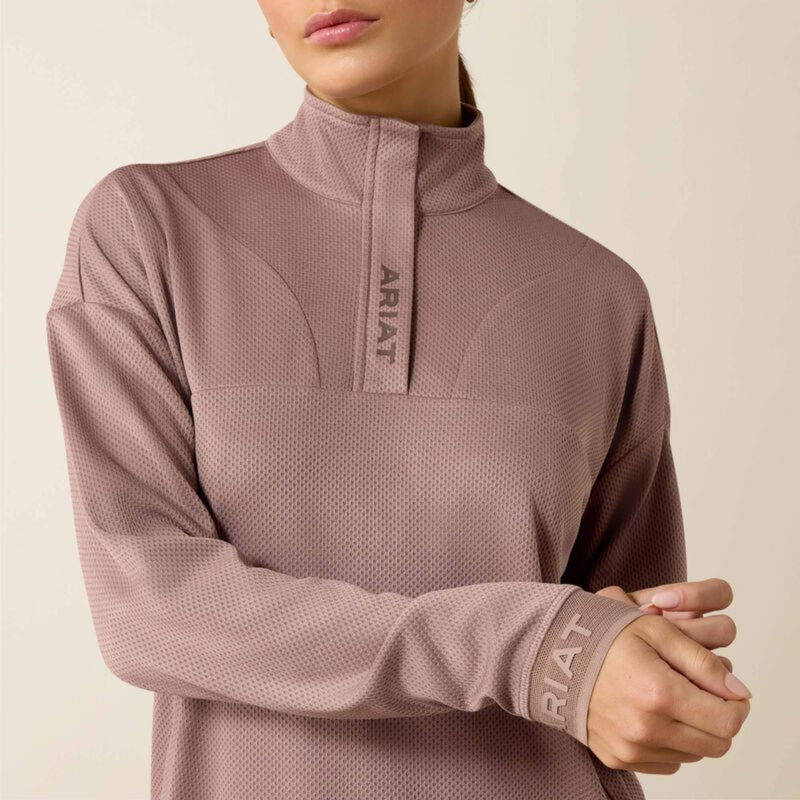 Ariat Women's Breathe 1/2 Zip Pullover - Antler-2
