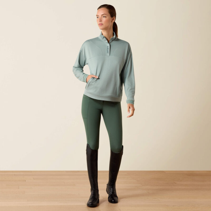 Ariat Women's Breathe 1/2 Zip Pullover - Chinois Green-4
