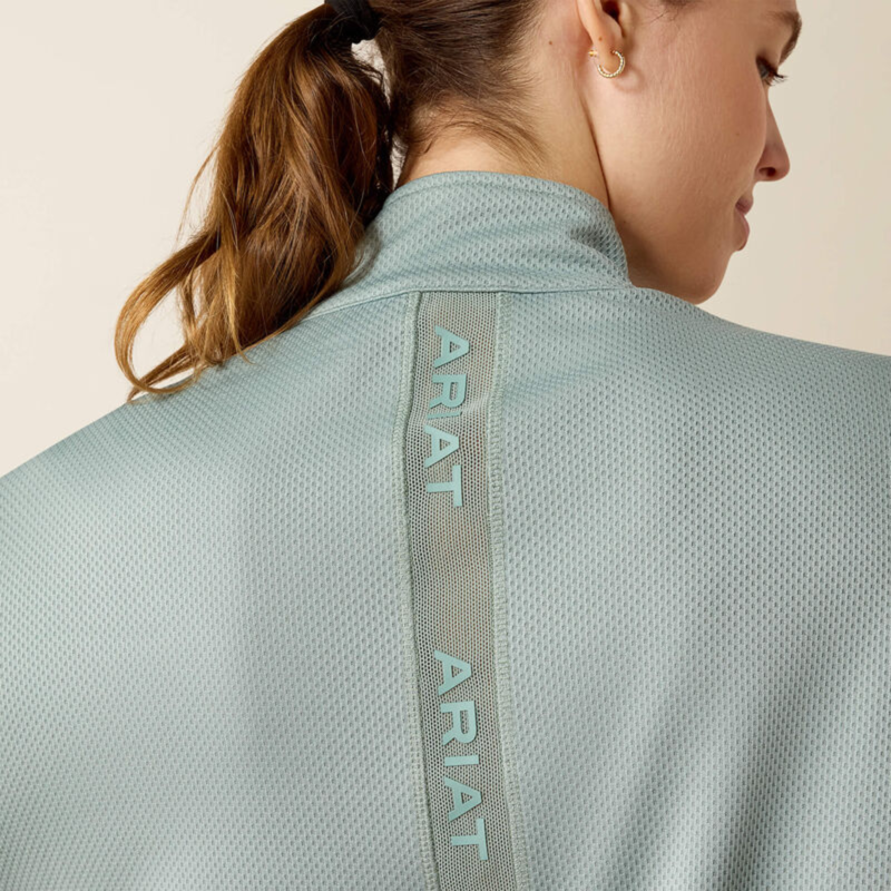 Ariat Women's Breathe 1/2 Zip Base Layer - Blue Surf-3