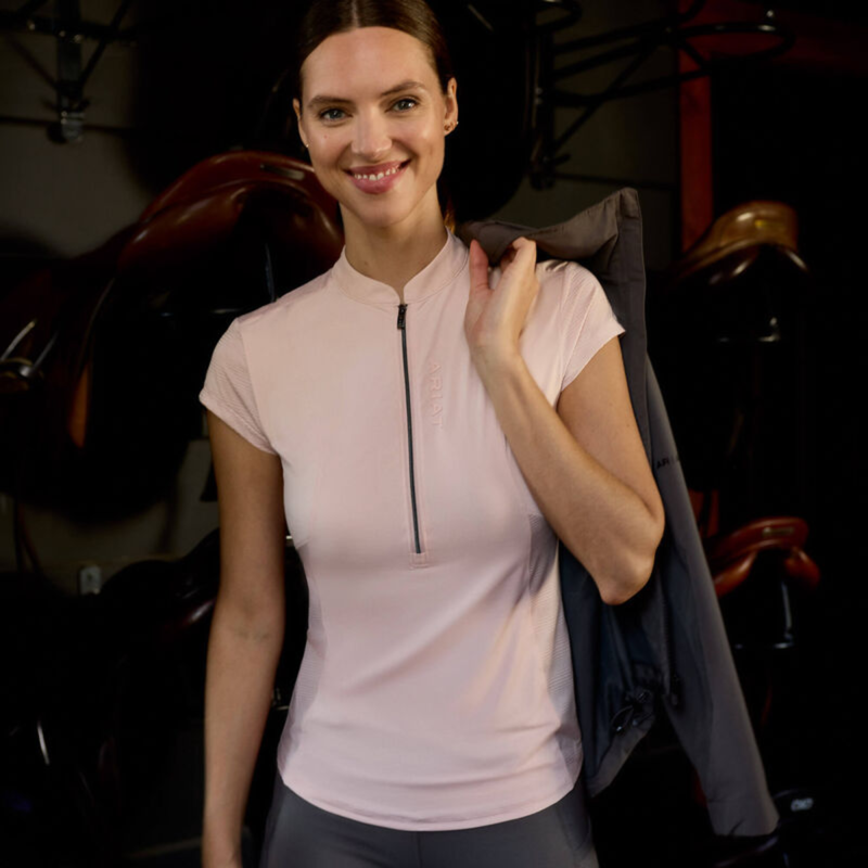 Ariat Women's Breathe 1/2 Zip Base Layer - Sepia Rose-4