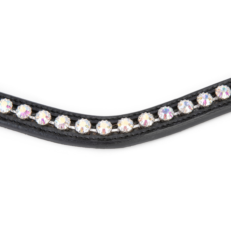 Shires Velociti GARA Iridescent Diamante Browband - Black-3