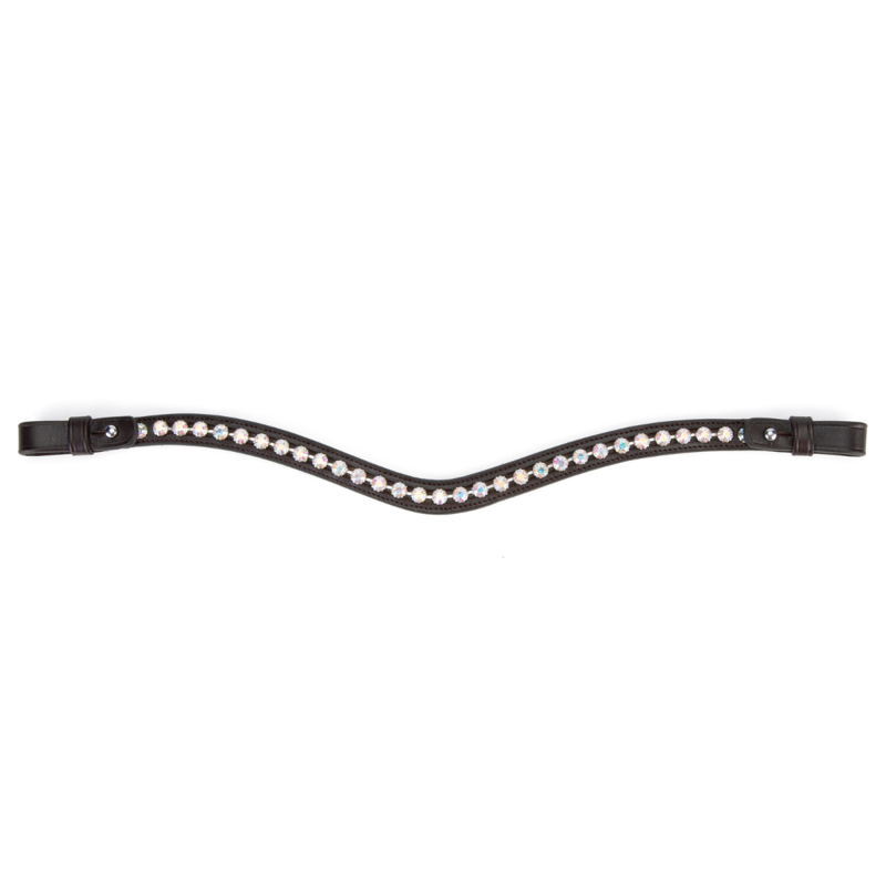 Shires Velociti GARA Iridescent Diamante Browband - Havana