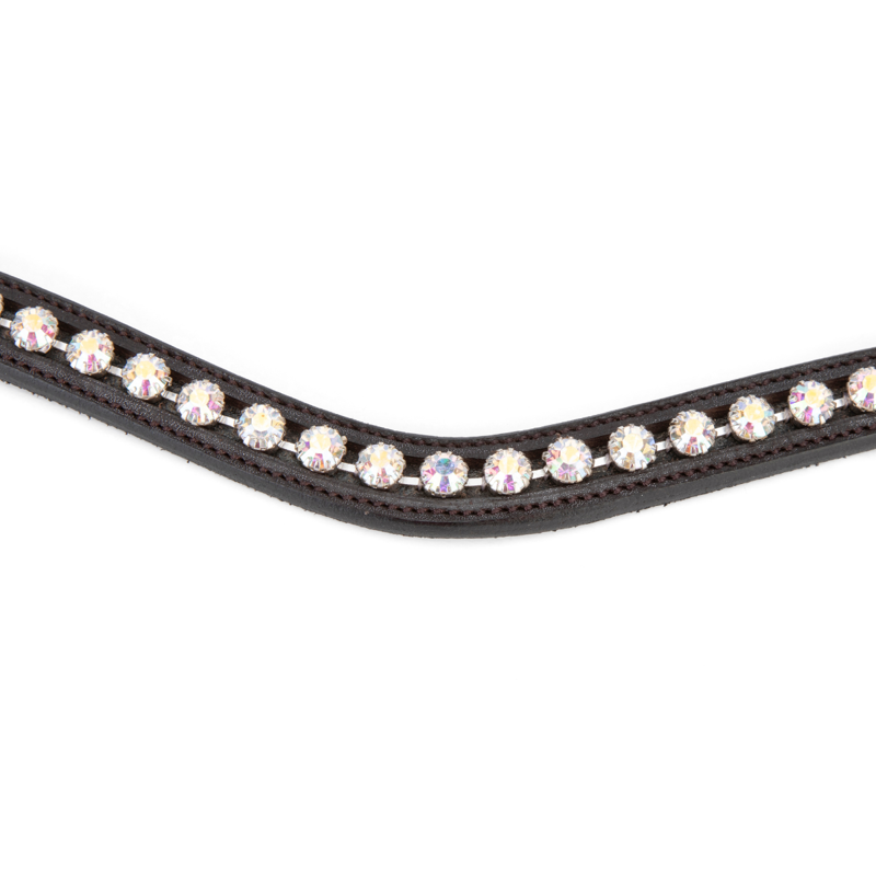 Shires Velociti GARA Iridescent Diamante Browband - Havana-2