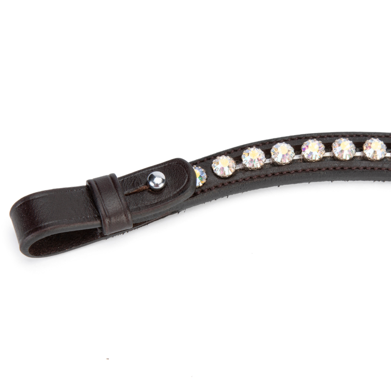 Shires Velociti GARA Iridescent Diamante Browband - Havana-3