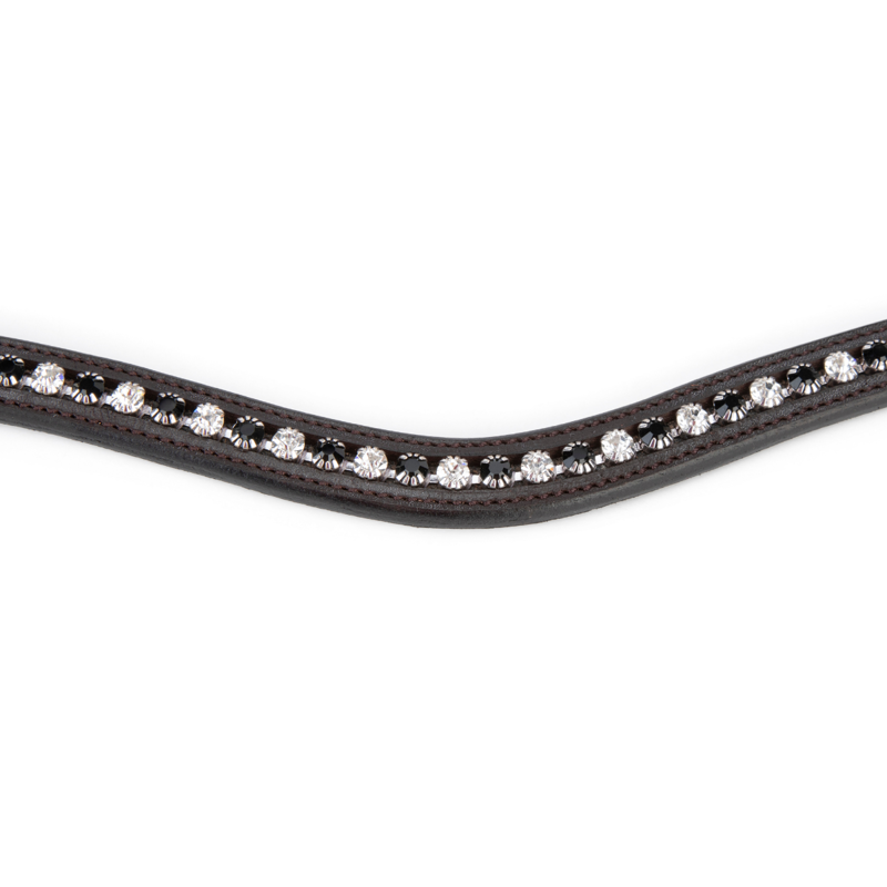 Shires Velociti GARA Black Diamante Browband - Havana-2