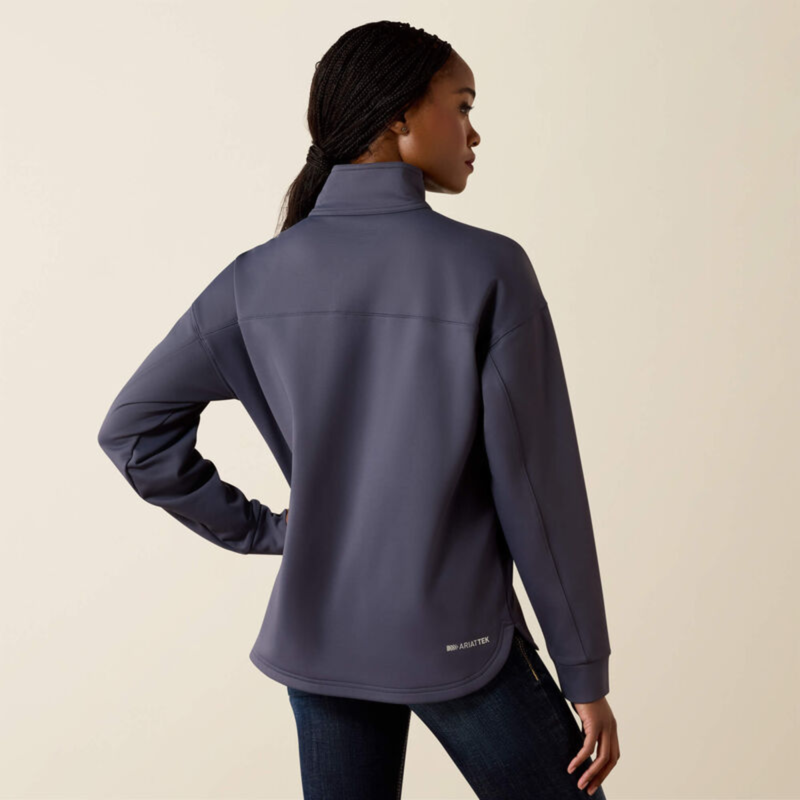 Ariat Women's Breeze Logo 1/2 Zip Sweatshirt - Ombre Blue-1