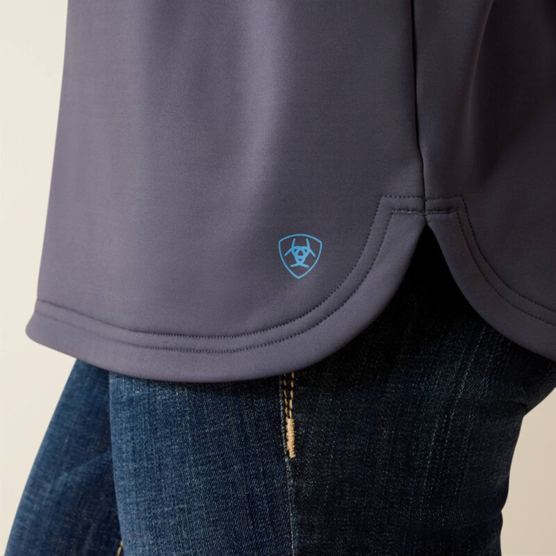 Ariat Women's Breeze Logo 1/2 Zip Sweatshirt - Ombre Blue-3