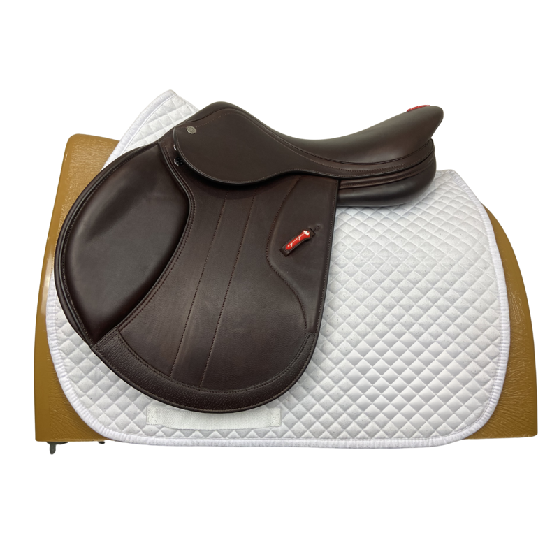 Equipe Boulevard Double Flap Jump Saddle - Brown - 17.5 + 2
