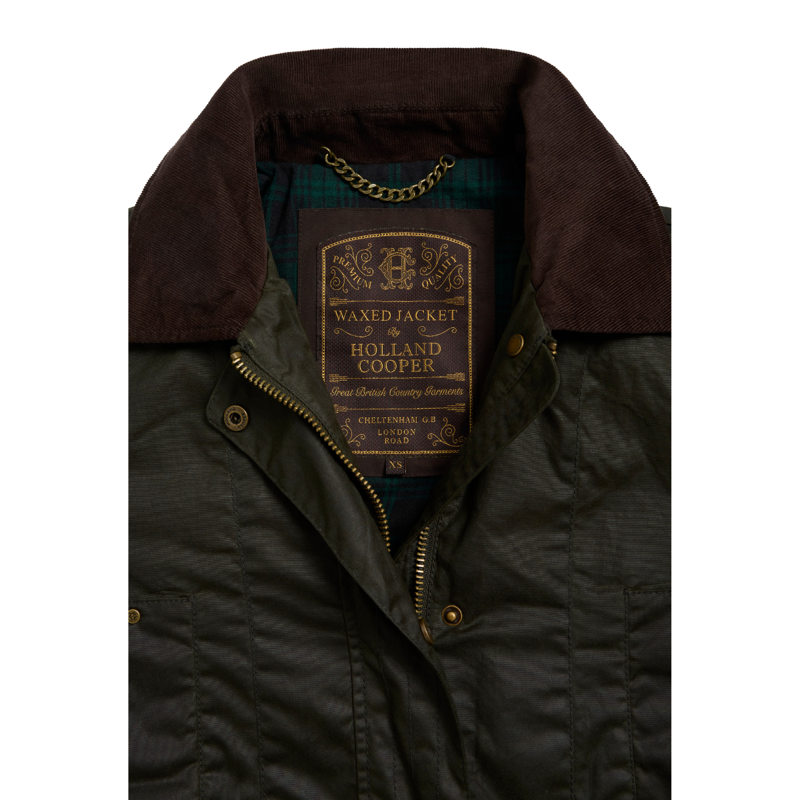 Holland Cooper Classic Waxed Jacket - Dark Olive-9