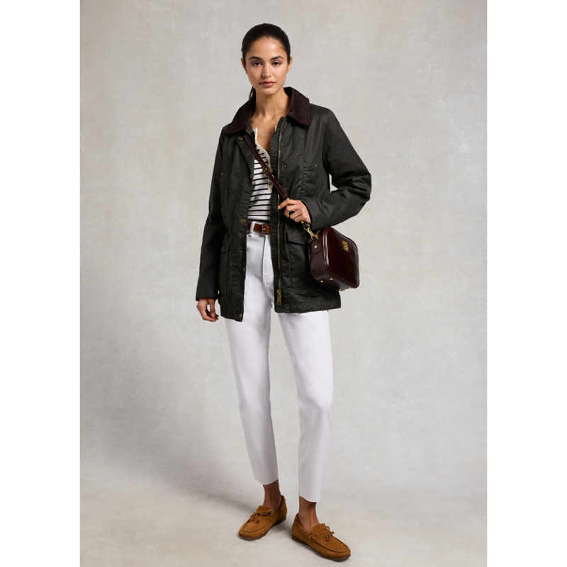 Holland Cooper Classic Waxed Jacket - Dark Olive-2