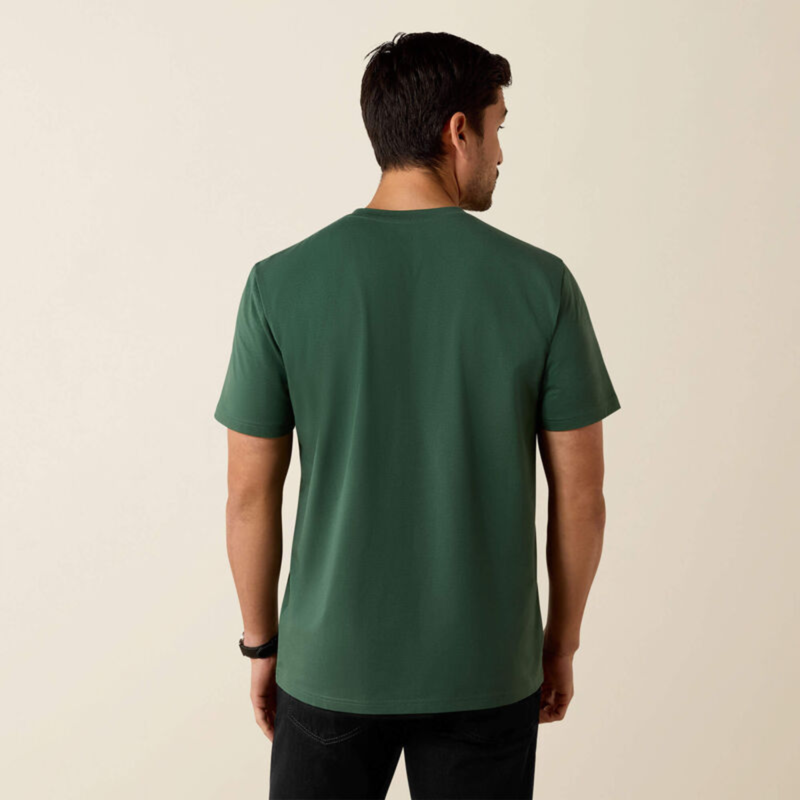 Ariat Men's Vertical Logo T-Shirt - Monstera-1