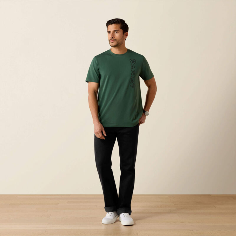 Ariat Men's Vertical Logo T-Shirt - Monstera-3