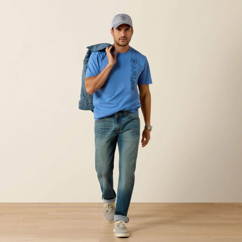Ariat Men's Vertical Logo T-Shirt - Riviera-3