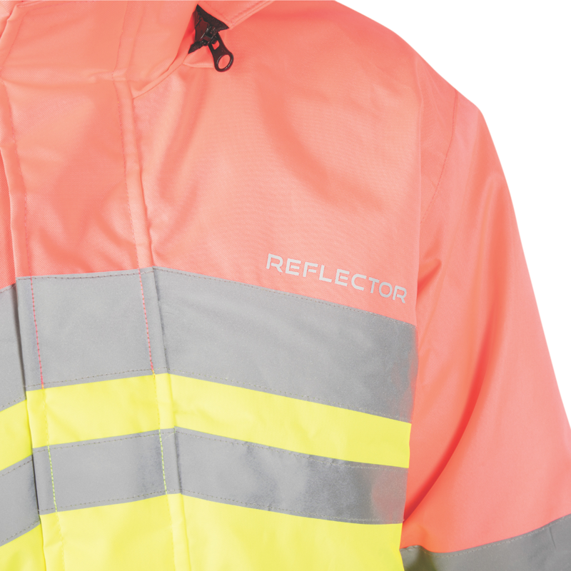 Hy Equestrian Reflector Two Tone Coat - Pink/Yellow-4