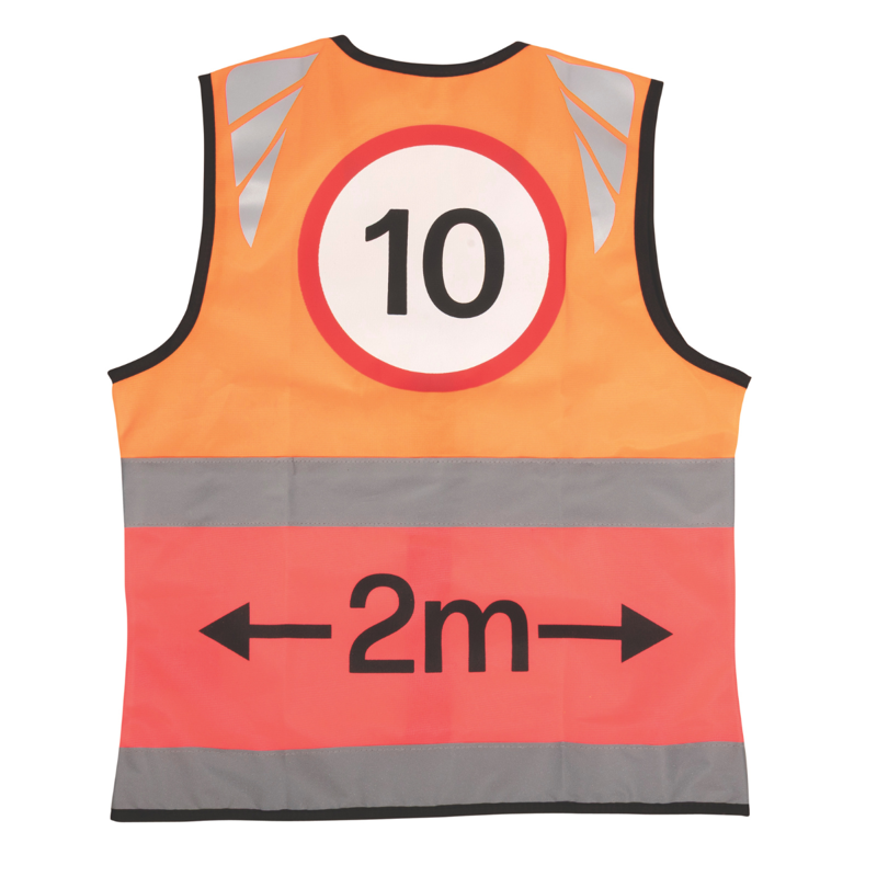 Hy Equestrian Reflector Two Tone Warning Tabard - 10mph 2 Metres - Orange/Pink-1