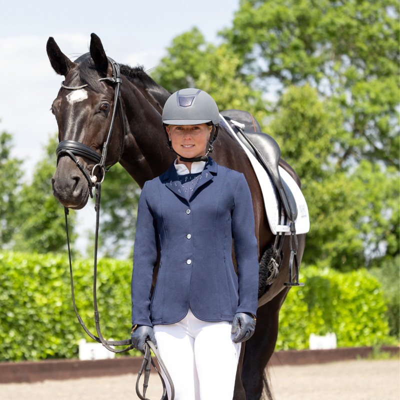 Hy Equestrian Roka Reign Show Shirt - Navy-3
