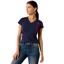 Ariat Women's Vertical Logo T-Shirt - NavyT/Red