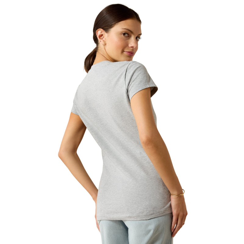Ariat Women's Vertical Logo T-Shirt - Heather Grey-1