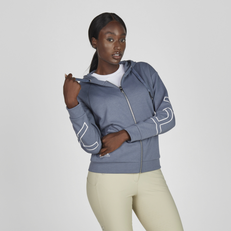 Pikeur Ladies Hoodie Jacket - Ash Blue-3