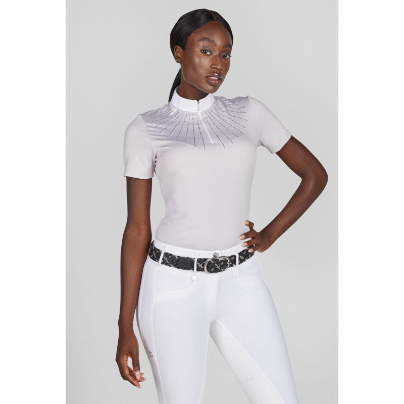 Pikeur Ladies Competition Stud Shirt - Soft Lilac-5