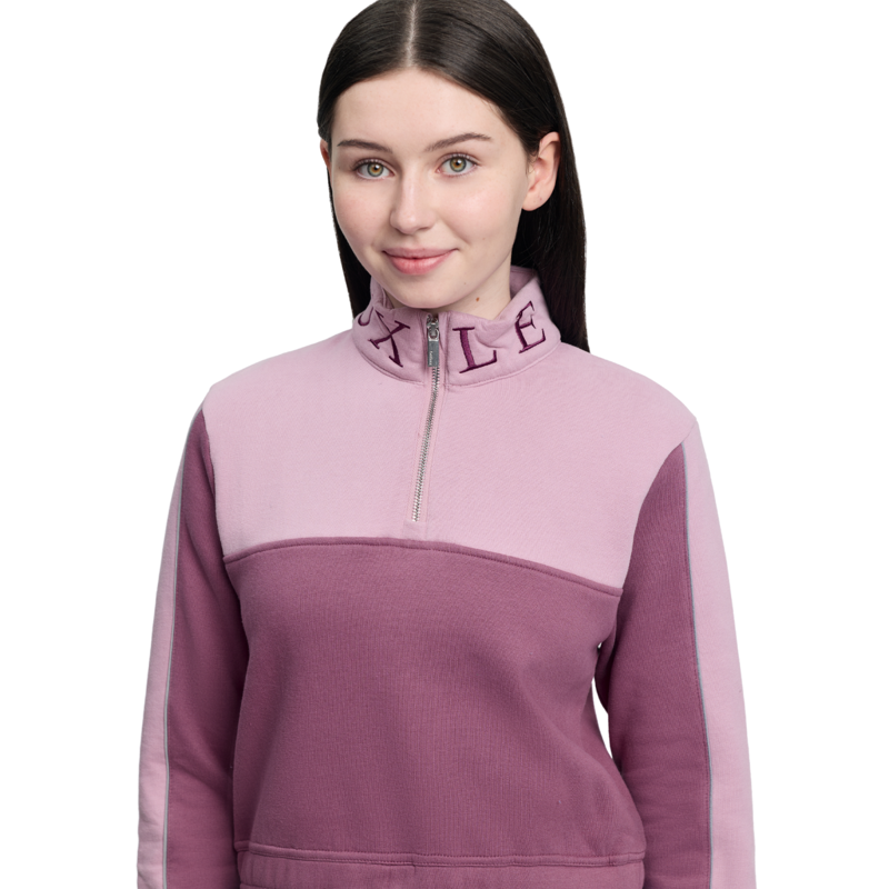 LeMieux Young Rider Cropped Kate Quarter Zip - Mallow-3