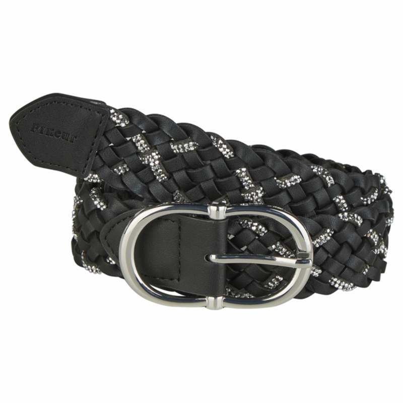 Pikeur Ladies Braided Belt - Black/Silver