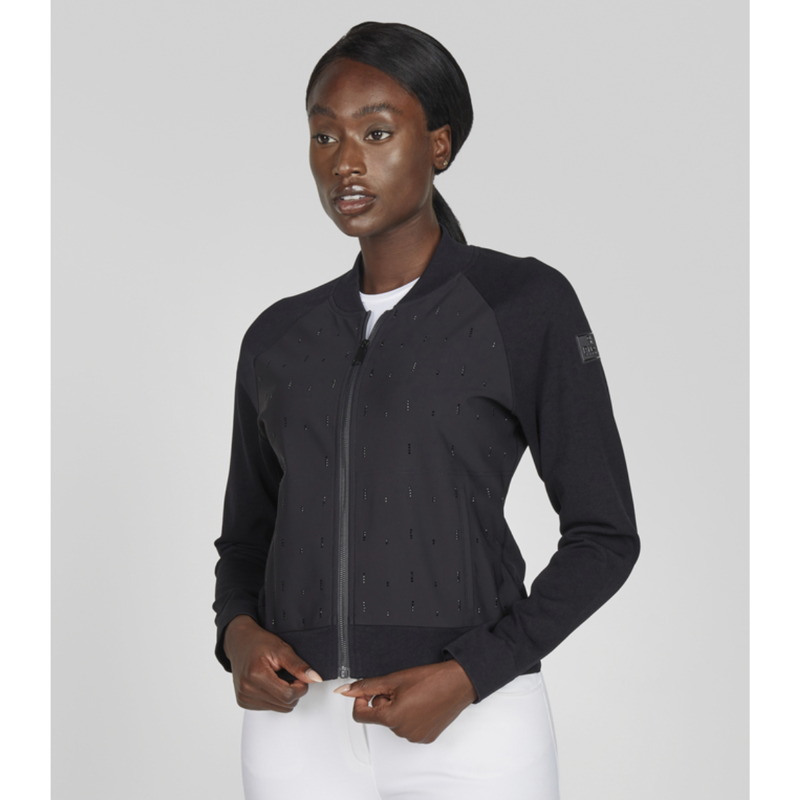 Pikeur Ladies Knit Hybrid Blouson - Black-2